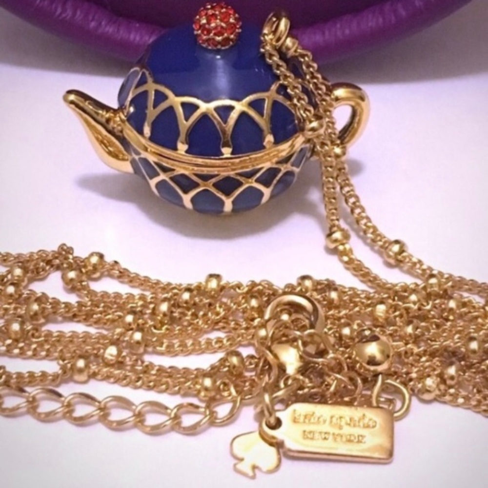Kate Spade Tea Pot ☕️ Tea Time Locket - Picture 2 of 6